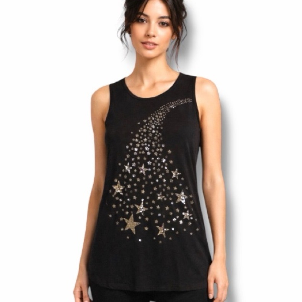 SHINY Rhinestone Embellished Sleeveless